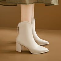 Akiihool Work Boots for Women Winter Женски ботуши с цип подреждане на пета мода на глезена еластична еластична