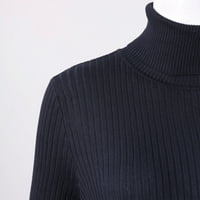 Sngxgn Мъжки рокля екипаж пуловер за врата Небрежно основен плетен термичен мъжки пуловер, флот, размер s