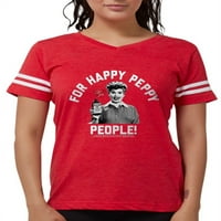 Cafepress - Обичам Люси щастлива Pappy Peop - женска футболна риза