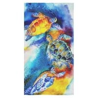 Акварелна живопис морски костенурка плажна кърпи за баня за баня за тяло душ кърпа за баня за баня за домашно пътуване на открито Използвайте 30 56 E