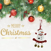 Коледен стил интерактивна висяща декорация метал сладък снежен човек във формата на висящ вятър камбани коледно декорация