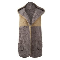 Дамски жилетка модерна дълга модно люлеещо се яке жилетка есен и зимно топло палто лайнер пуловери