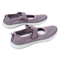 Frontwalk Ladies Flats Mesh Sneakers Comfort Небрежна обувка на открито лека Mary Jane Sneaker Womens Hote Toe Tove Shoes Purple 5.5