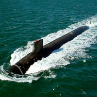 Подводката за атака на ядрена мощност на Seawolf-Class USS jimmy carter в ход по време на морски изпитания Плакат за печат от Stocktrek Images